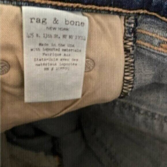 Rag & Bone High Rise Distressed Skinny Jeans Stretch Minimalist Slim - Picture 5 of 9